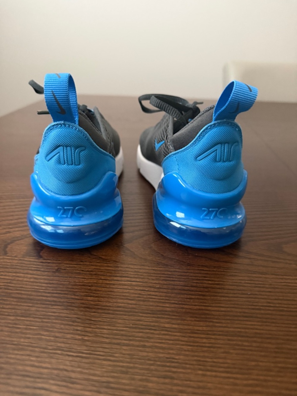 Nike Kids' Air Max 270 Black and Blue Sneakers - Picture 6 of 10